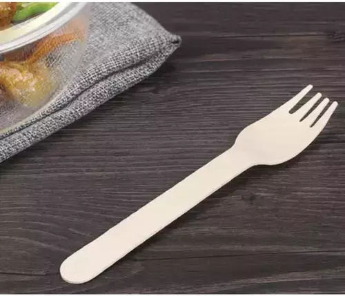 Ruhhy Biodegradable Fork Disposable Wooden 100pcs