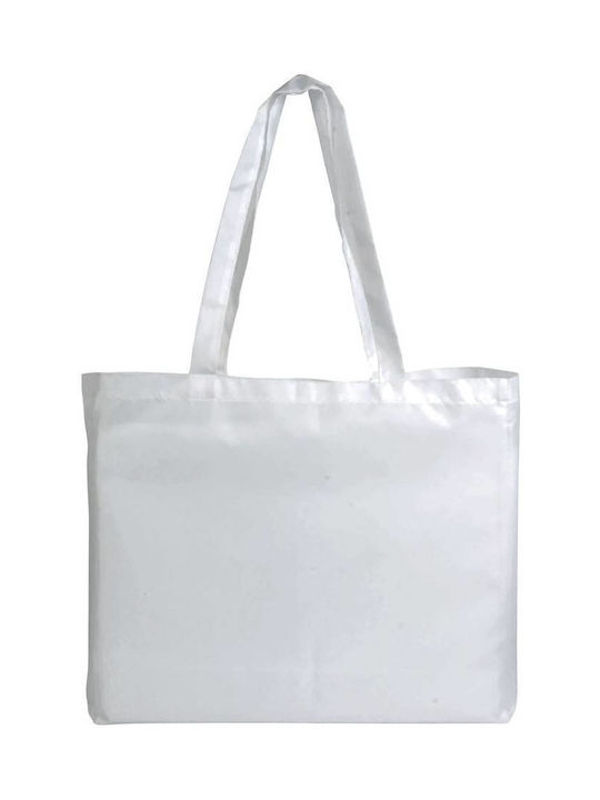 Livardas Βαμβακερή Τσάντα για Ψώνια σε Λευκό χρώμα