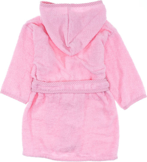Elma Cocuk Kids Hooded Bathrobe Pink