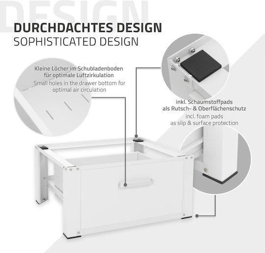 ML-Design 490007342 Βάση Πλυντηρίου από Μέταλλο με Συρτάρι 63x54εκ.