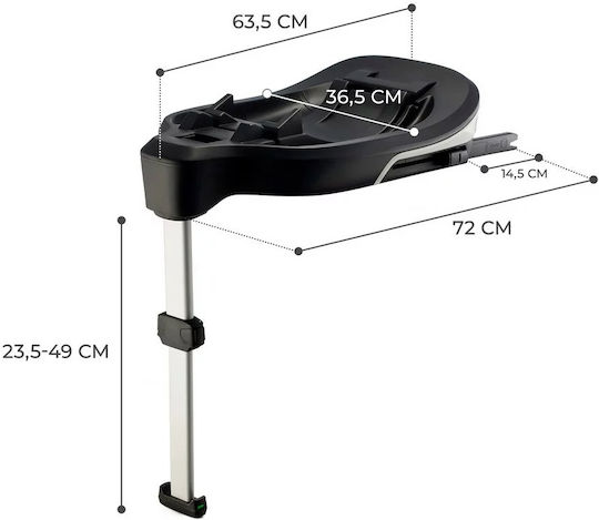 Kinderkraft Baby Car Seat Base Black with Isofix Care FX