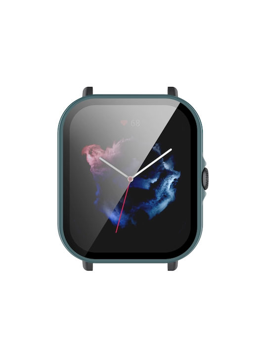 Защитна Пластмасов Калъф със Стъкло в Зелен цвят за Amazfit GTS 3 - Амазфит GTS 3