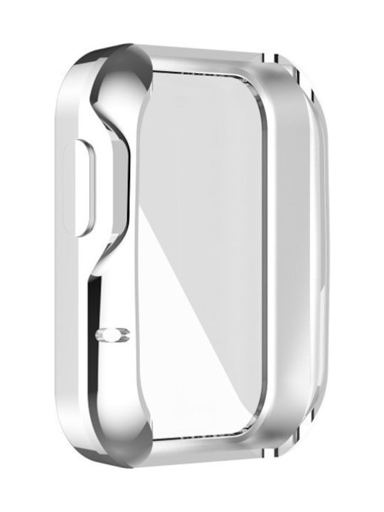 Watch Silicone Case with Glass in Silver color for Mi Watch Lite