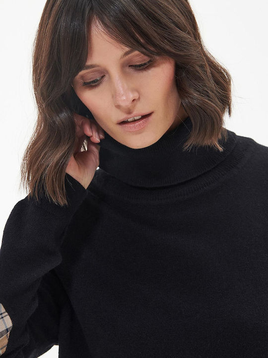 Pendle Damen Langärmeliges Wollrollkragenpullover Schwarz