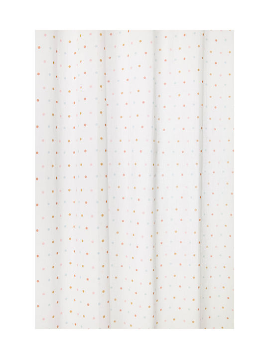 Calma House Κουρτίνα με Τιράντες Plumeti Plumeti Multicolour 140x280εκ.