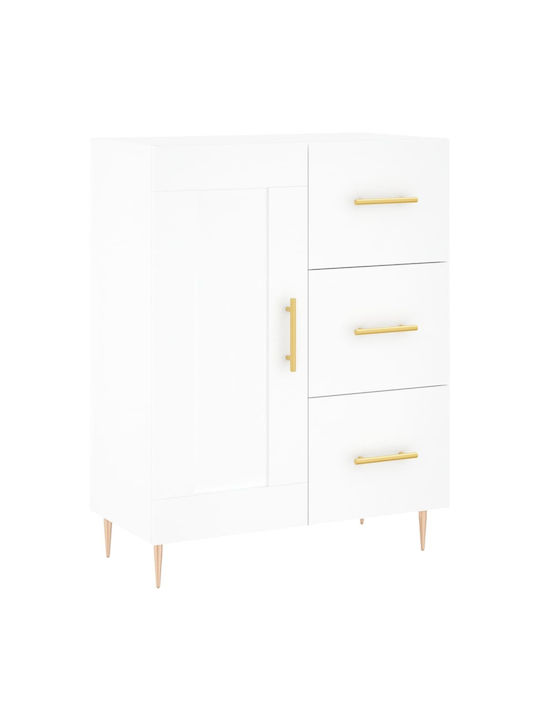 Wooden Buffet with Drawers White L69.5xW34xH90cm