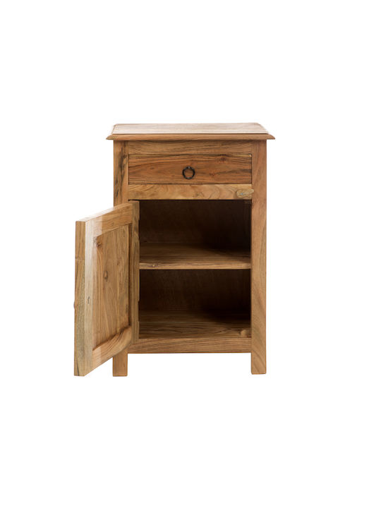 Bedside Table of Solid Wood 45x32x65cm