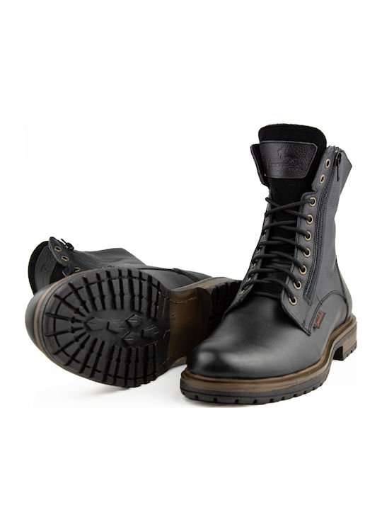 Leather Black Men's Boots Anatomical