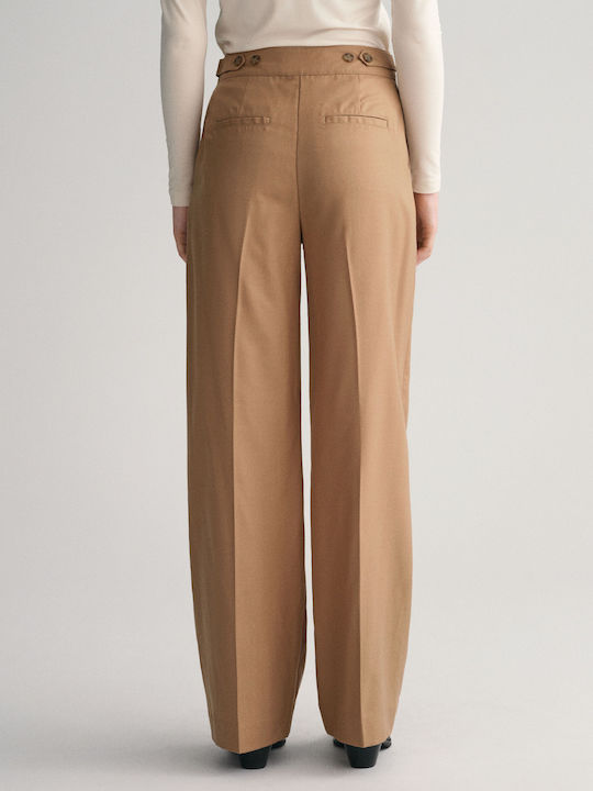 Gant Women's Fabric Trousers Beige