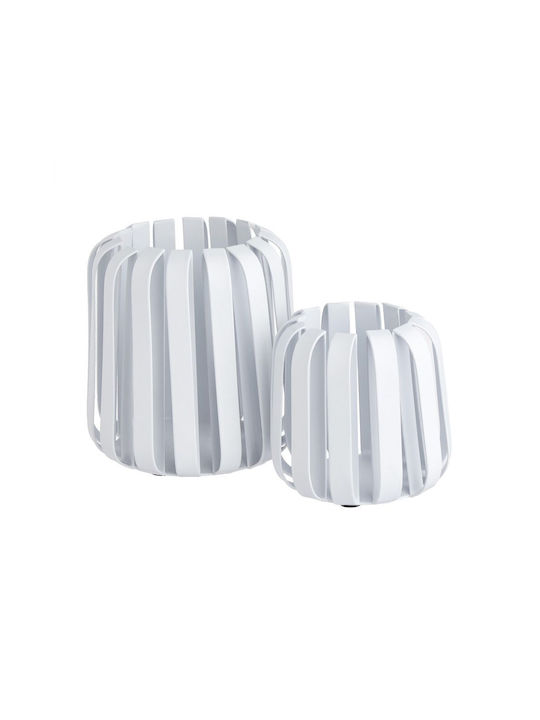 Butlers Metallic Lantern White