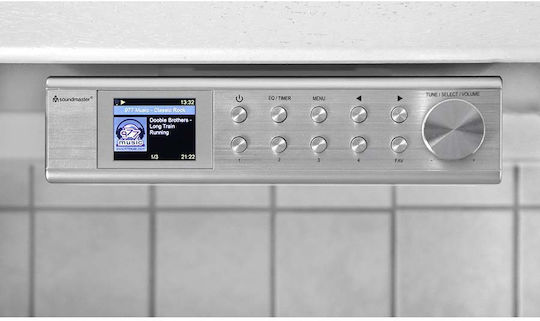 Soundmaster IR1500SI Επιτραπέζιο Ραδιόφωνο Ρεύματος DAB+ με Bluetooth Ασημί