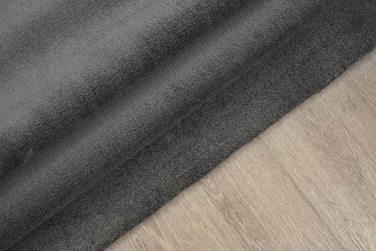 Newplan Velvet Teppich 100 Grau Breite 80cm Zuschnitt nach Maß
