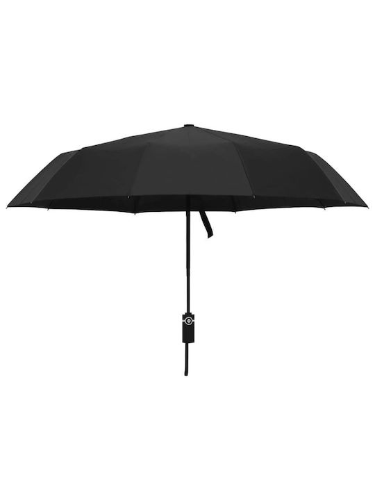vidaXL Regenschirm Kompakt Schwarz