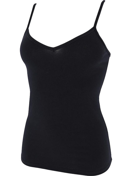 Women's T-Shirt with Spaghetti Strap Black