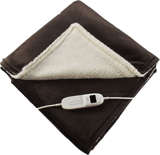 Life Cuddle Mocha Double Semi Double Electric Washable Blanket Brown 160W 130x180cm