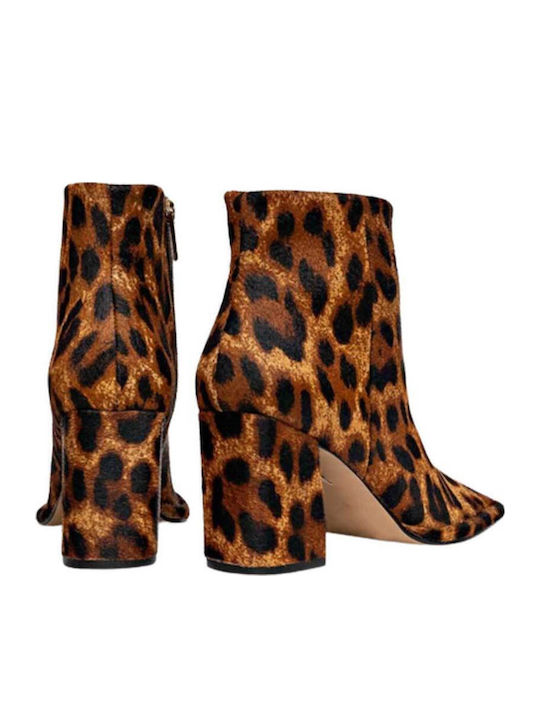 Leather Women's Ankle Boots Brown
