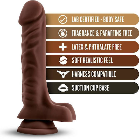 Blush Loverboy The DJ Realistic Dildo Inflatable with Scrotum with Suction Cup and Ejaculating Chocolate 23cm