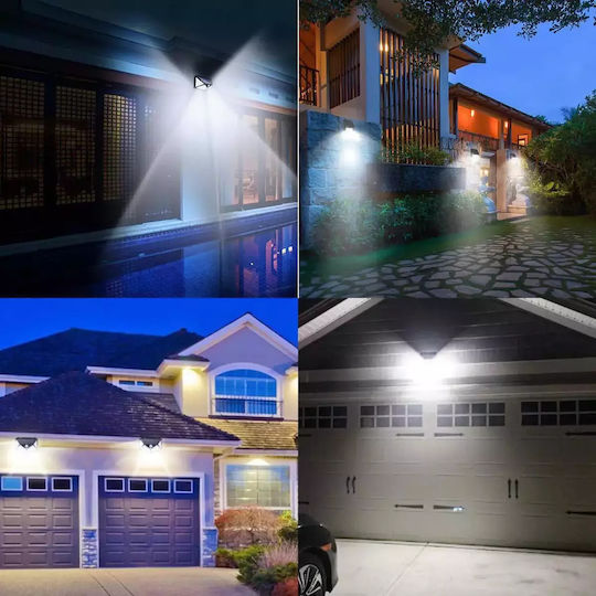 Set of 3 Wall Solar Lights 7W 2700lm with Motion Sensor