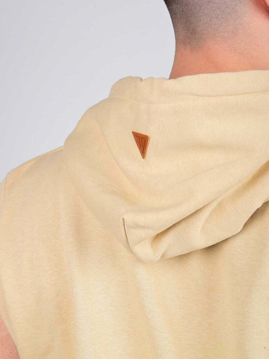 VITTORIO SWEATSHIRT MIT 100%BAUMWOLLE UND MARZIPAN-FRONTTASCHE 1000-01-21-006.BEIGE