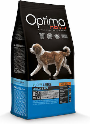 Optimanova Puppy Large 12kg Dry Food Grain Free for Puppies of Large Breeds with Chicken and Rice