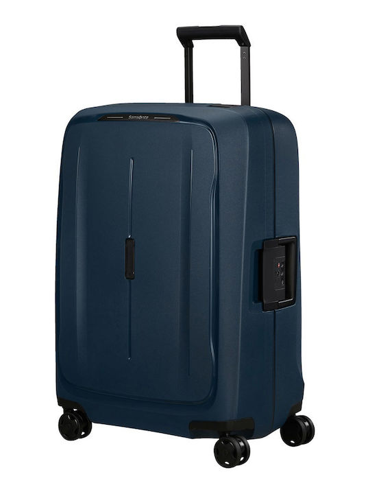Samsonite Essens Medium Hard Blue Suitcase With 4 Wheels Height 69cm