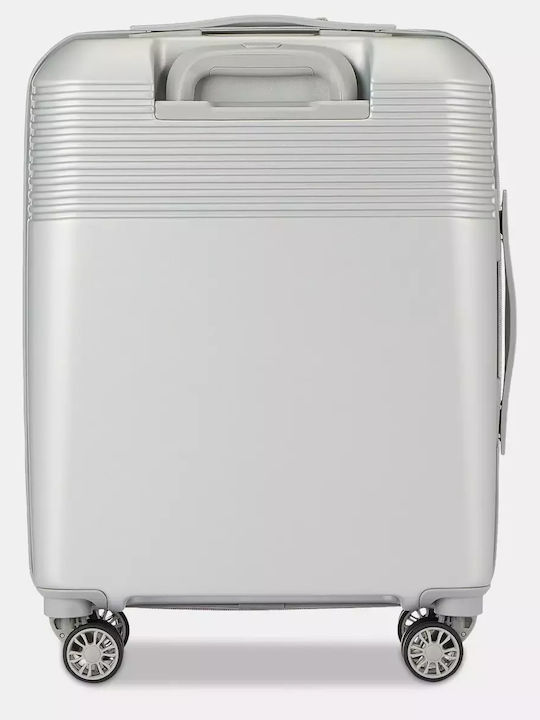 Hedgren Stripe HLNO01XS Valiză De Călătorie De Cabină Tough Argintie Cu 4 Roți Înălțime 55 Cm