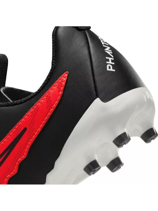 Παιδικά Ποδοσφαιρικά Παπούτσια JR Phantom GX Academy με Τάπες Χωρίς Κορδόνια Μαύρα