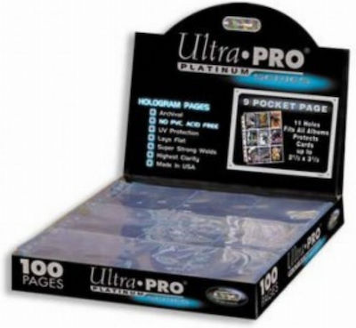 Ultra Pro 9-Pocket Page Platinum Kartenhüllen Zubehör für Sammelkartenspiele 100pcs 11 Löcher 83423