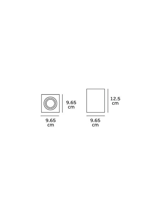 VK Lighting Single Spot with Socket GU10 in Copper Color