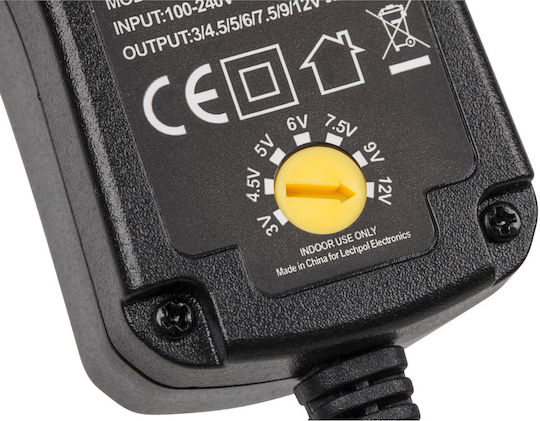 DM Pro Universal Τροφοδοτικό Ρυθμιζόμενης Τάσης 3 έως 12V 1A με Ισχύ 12W με σετ βυσμάτων (DM-1000MA)