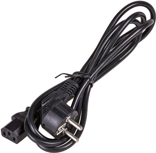 Jasper IEC C13 - Schuko Cable 1.5m Μαύρο