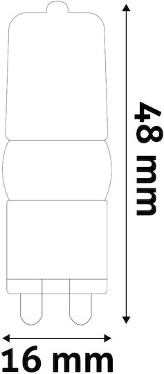 Avide ABG9NW-2.5W-B Λάμπα LED 2.5W για Ντουί G9 Φυσικό Λευκό 180lm