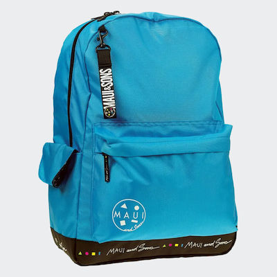 Maui & Sons Σχολική Τσάντα Πλάτης Δημοτικού Light Blue