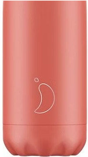 Chilly's Original Series All Pastel Thermos Bottle Stainless Steel BPA Free 500ml Coral