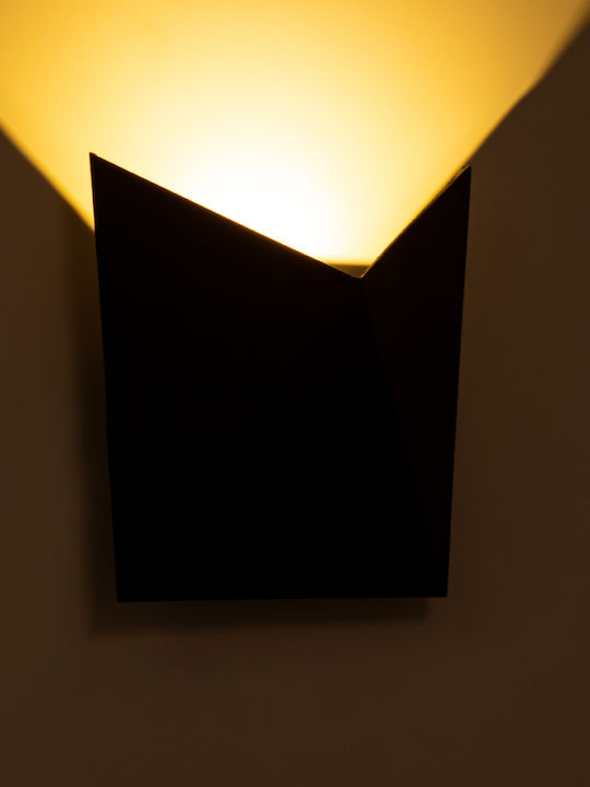 GloboStar Stealth Επιτοίχια Εξωτερική Πλαφονιέρα LED IP65 10W με Θερμό Λευκό Φως 17x7.5x17εκ. Ανθρακί