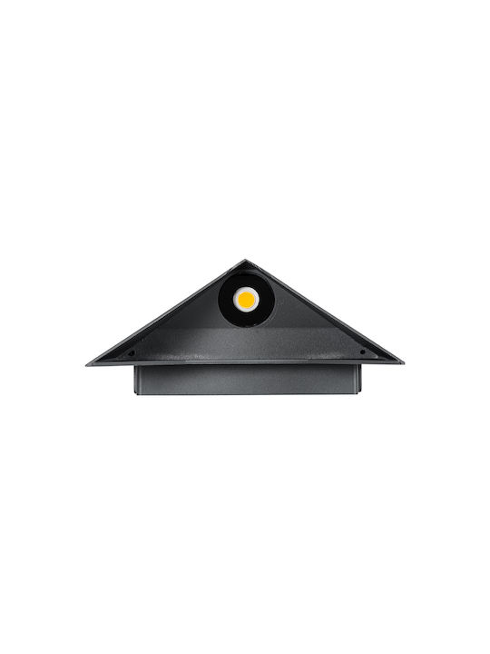 GloboStar Stealth Επιτοίχια Εξωτερική Πλαφονιέρα LED IP65 10W με Θερμό Λευκό Φως 17x7.5x17εκ. Ανθρακί