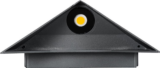 GloboStar Stealth Επιτοίχια Εξωτερική Πλαφονιέρα LED IP65 10W με Θερμό Λευκό Φως 17x7.5x17εκ. Ανθρακί