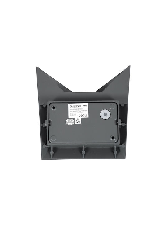 GloboStar Stealth Επιτοίχια Εξωτερική Πλαφονιέρα LED IP65 10W με Θερμό Λευκό Φως 17x7.5x17εκ. Ανθρακί