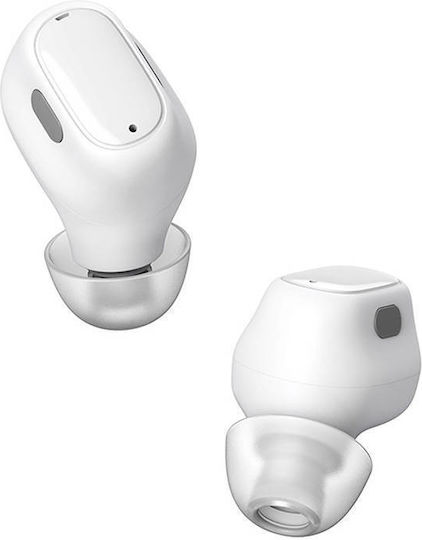 Baseus Bowie WM01 In-ear Bluetooth Handsfree Ακουστικά με Θήκη Φόρτισης Λευκά