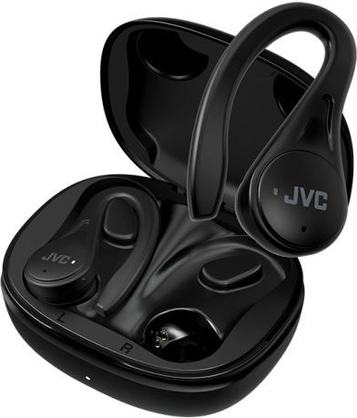 JVC HA-EC25T In-ear Bluetooth Handsfree Ακουστικά με Αντοχή στον Ιδρώτα και Θήκη Φόρτισης Μαύρα