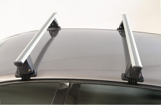 Menabo Roof Bars Metallic 2020+ for Cars with Factory Bars (with Roof Rack Legs) Silver