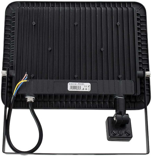 GloboStar Atlas Wasserdicht LED Flutlicht 100W Kaltweiß 6000K mit Bewegungssensor IP67