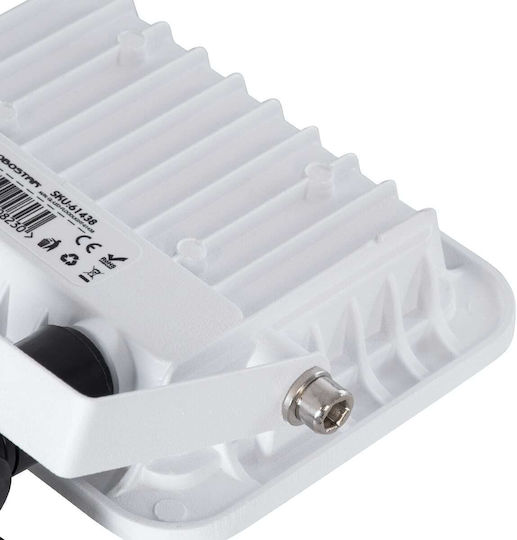 GloboStar Aurora Waterproof LED Flood Light 20W Cold White 6000K with Motion Sensor IP67