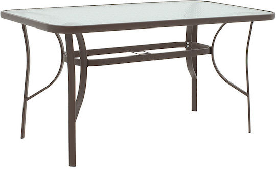 Outdoor Dining Set Ensure-calan 5 Pieces Brown