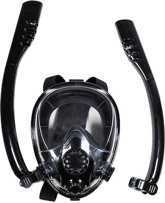 XDive Μάσκα Θαλάσσης Full Face Dual σε Μαύρο χρώμα