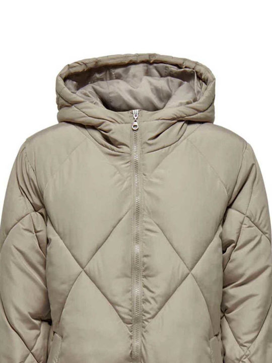Only Μπουφάν Puffer Weathered Teak