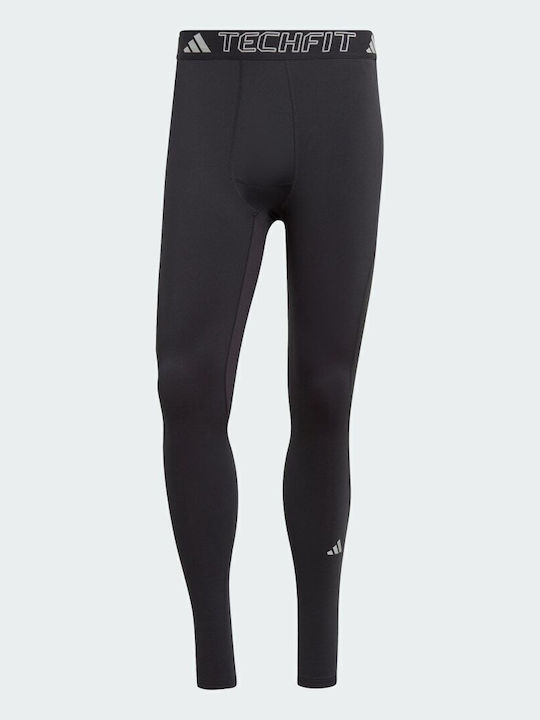 adidas Techfit Ανδρικό Αθλητικό Κολάν Μακρύ Μαύρο