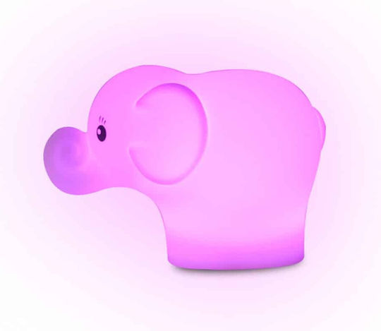 Ango Lămpi De Veghe Pentru Copii Led Elephant La Rețea Alb