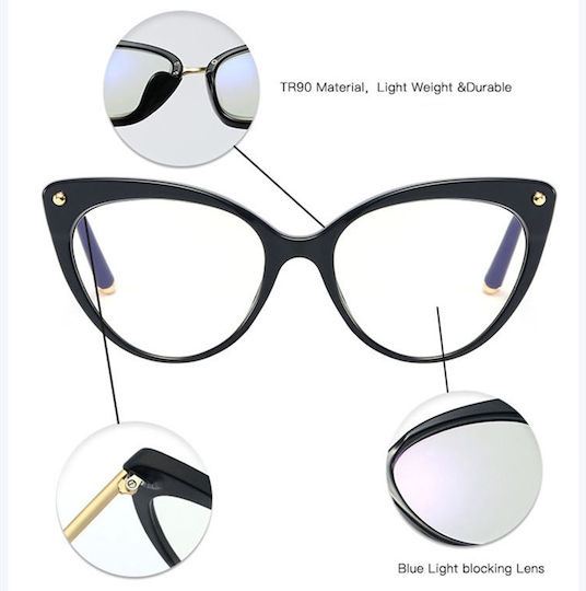 Techsuit Techsuit Γυναικεία Γυαλιά Προστασίας Οθόνης Cat Eye