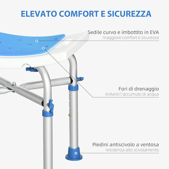 HomCom Non-slip Bathroom Seat 713-115BU